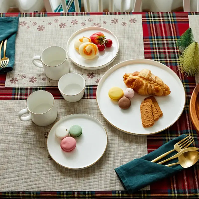 Gold Rim Korean Brunch Set 6P - Modern House - Kitchenware - Harumio