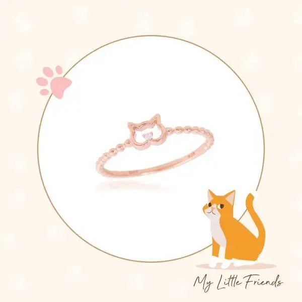 OST - My Little Friends - Daeng Daeng Cat Ring - My Little Friends - Jewelry - Harumio