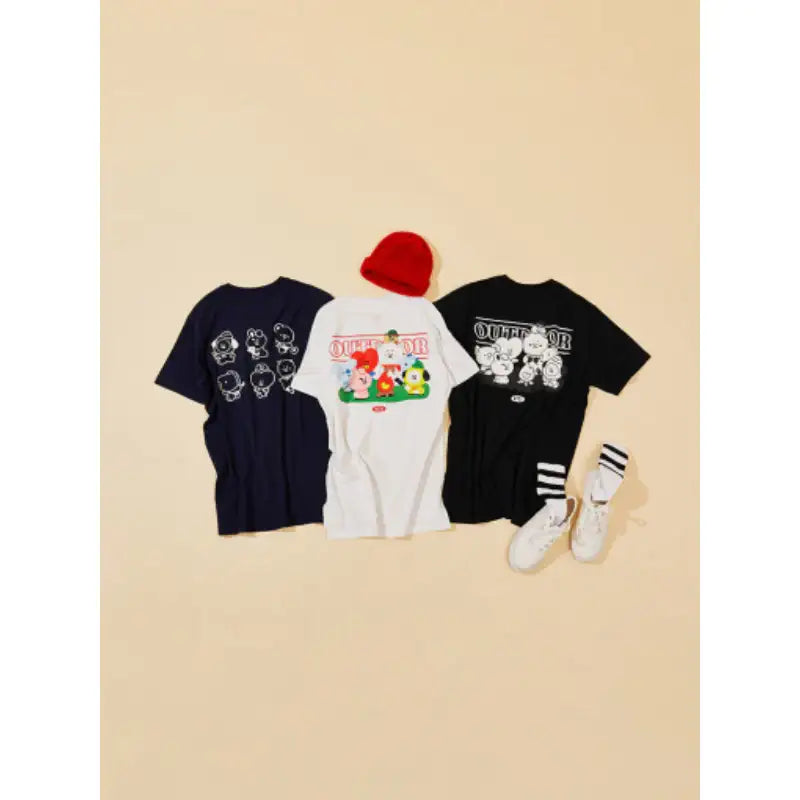 BT21 - Baby Outdoor Short Sleeve T-Shirt - LINE FRIENDS - Clothes - Harumio