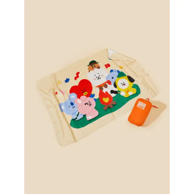 BT21- Baby Green Planet Blanket - LINE FRIENDS - Bed Textiles - Harumio