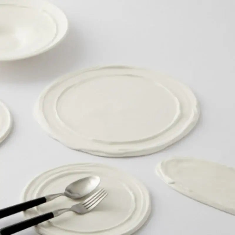 Chaora - White Memories Round Plate - Chaora - Tableware - Harumio