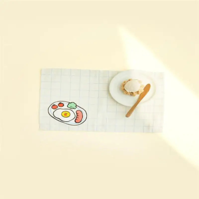LINE FRIENDS - Brown & Sally Check Table Mat - Line Friends - Table mat - Harumio
