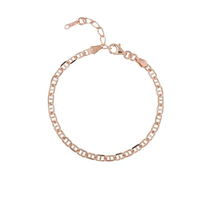 CLUE - Simple Link Rose Gold Bracelet - CLUE - Jewelry - Harumio