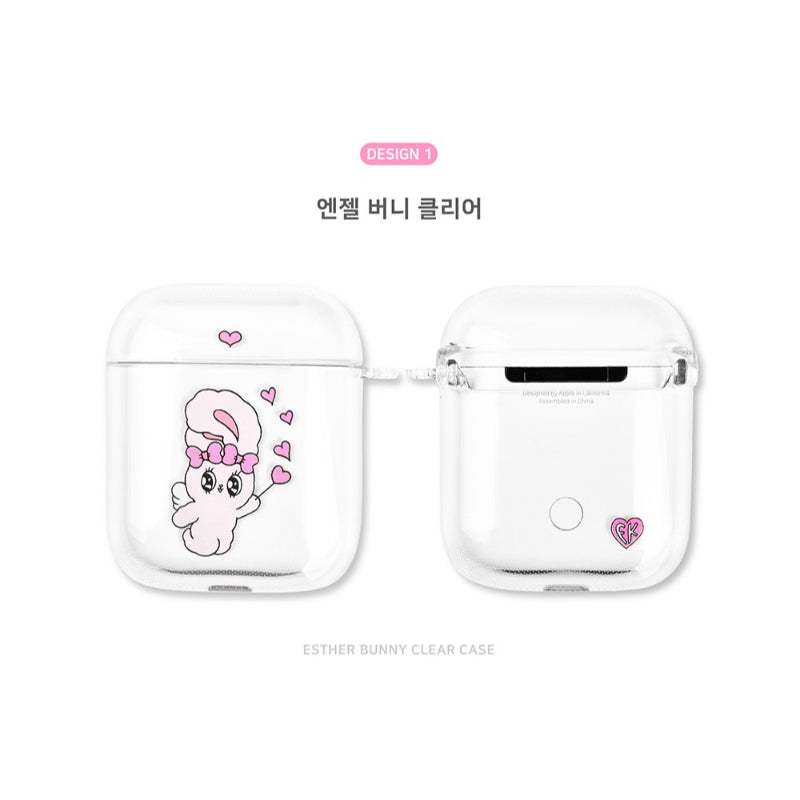 Esther Bunny - Clear Hard AirPods Case