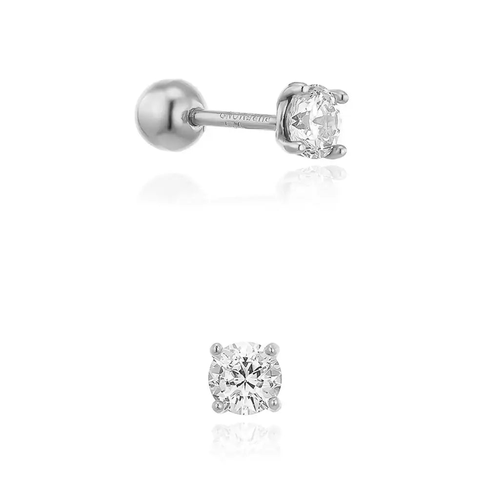 OST - Simulated Diamond 0.3ct Solitaire Ear Pierce - OST - Jewelry - Harumio