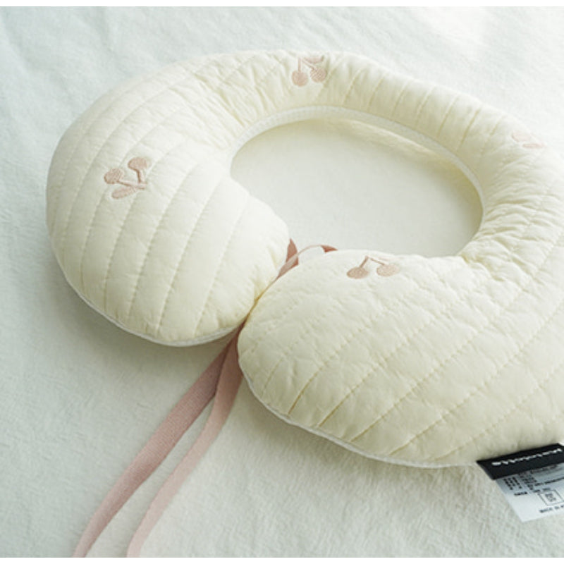 Malolotte x dot to dot - Quilted Embroidered Neck Cushion