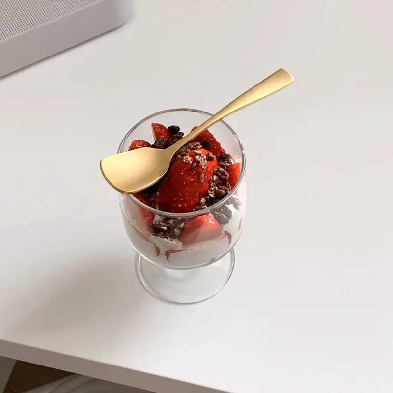 Like A Cafe - Matte Gold Dessert Spoon - Like A Cafe - Home & Living - Harumio
