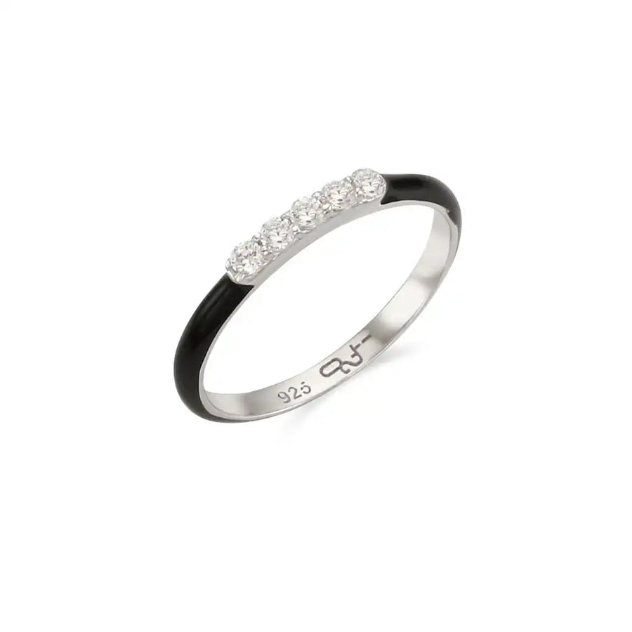 OST - Simple Black Cubic Ring - OST - Jewelry - Harumio