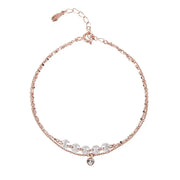CLUE - Cut Crystal Chain Silver Bracelet - CLUE - Jewelry - Harumio