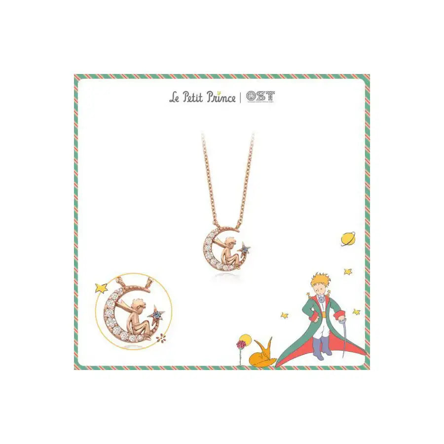 Le Petit Prince x OST - Le Petit Prince with The Moonlight Rose Gold Necklace - OST - Accessories, Jewelry - Harumio
