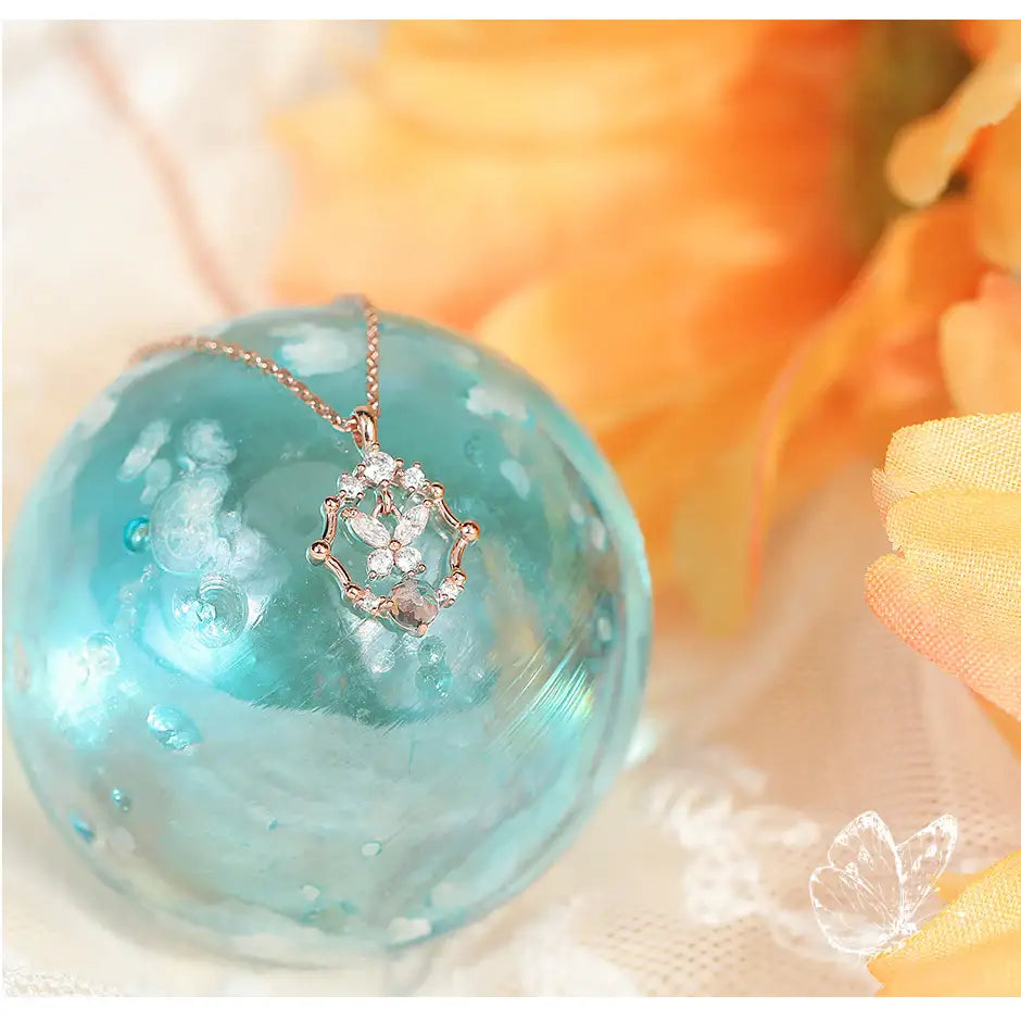 CLUE - Lucky March Butterfly Silver Necklace - CLUE - Jewelry - Harumio