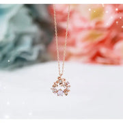 CLUE - Midsummer Night's Romance Hydrangea Rose Gold Necklace - CLUE - Jewelry - Harumio