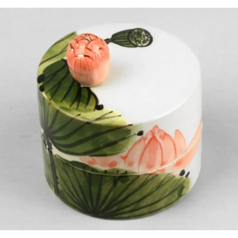 HK Studio - Hand Painted Lotus Seed Pod Musical Jewelry Box - HK Studio - Music Box - Harumio