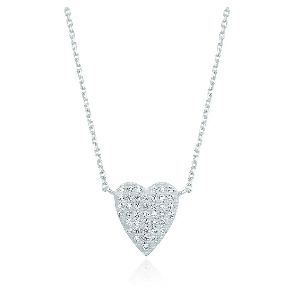 OST - Twinkle Full Stone Heart Necklace - OST - Jewelry - Harumio