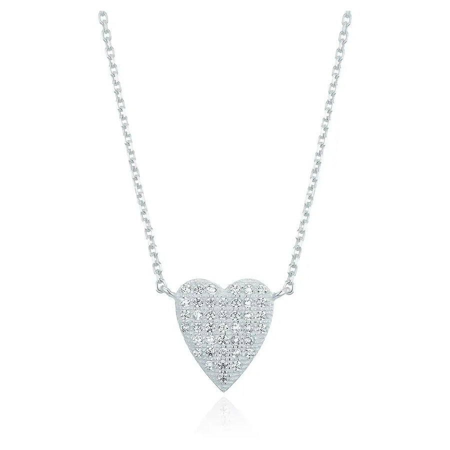 OST - Twinkle Full Stone Heart Necklace - OST - Jewelry - Harumio