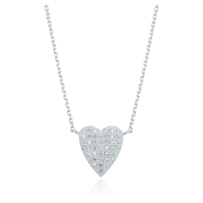 OST - Twinkle Full Stone Heart Necklace