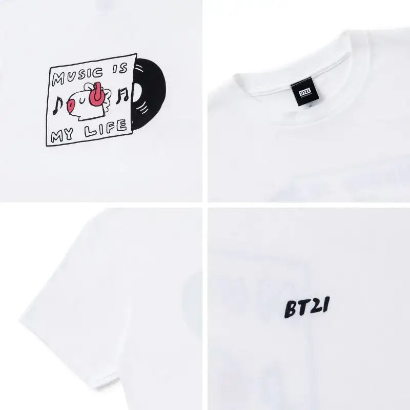 BT21 - Music Short Sleeve T-Shirt - BT21 - T-Shirt - Harumio