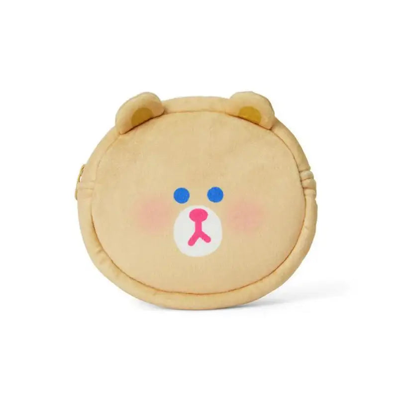Line Friends - Brown Recorder Factory Mini Pouch - Line Friends - Pouch - Harumio