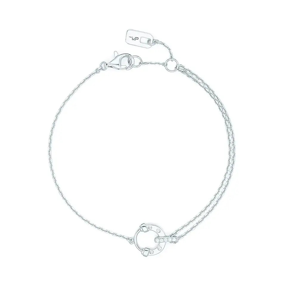 OST - Lucky Lock Horseshoe Half Silver Bracelet