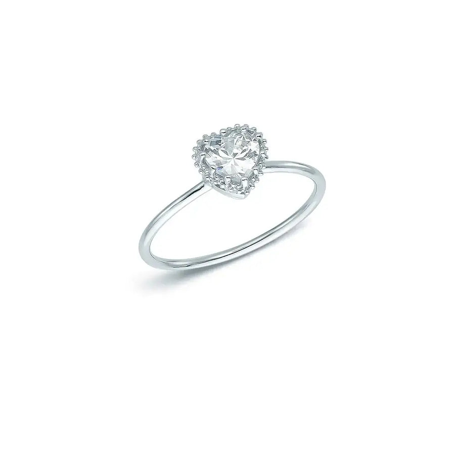OST - Sparkling Heart Silver Ring - OST - Jewelry - Harumio