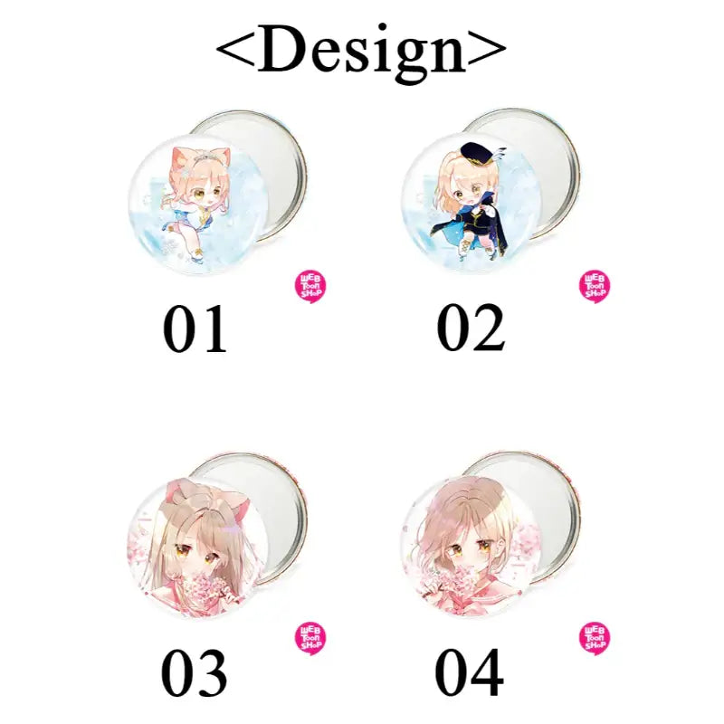 Omowa Whirsis - Round Pin Mirror - Webtoon Shop - Mirrors - Harumio