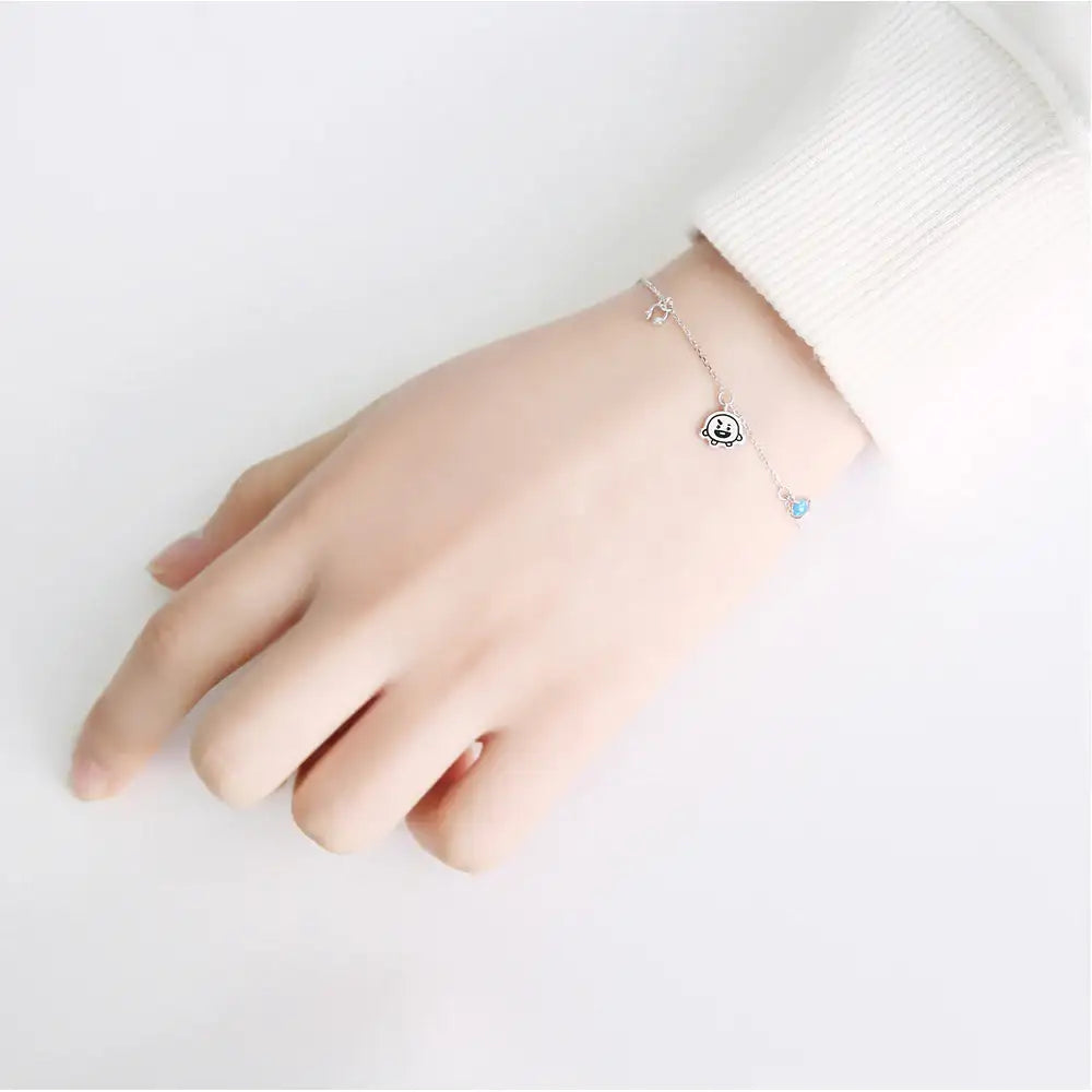 BT21 x OST - Shooky Silver Bracelet - OST - Bracelets - Harumio