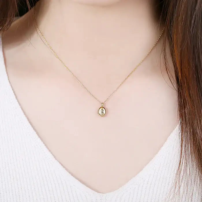 OST - Moon & Star Yellow Gold Locket - OST - Jewelry - Harumio