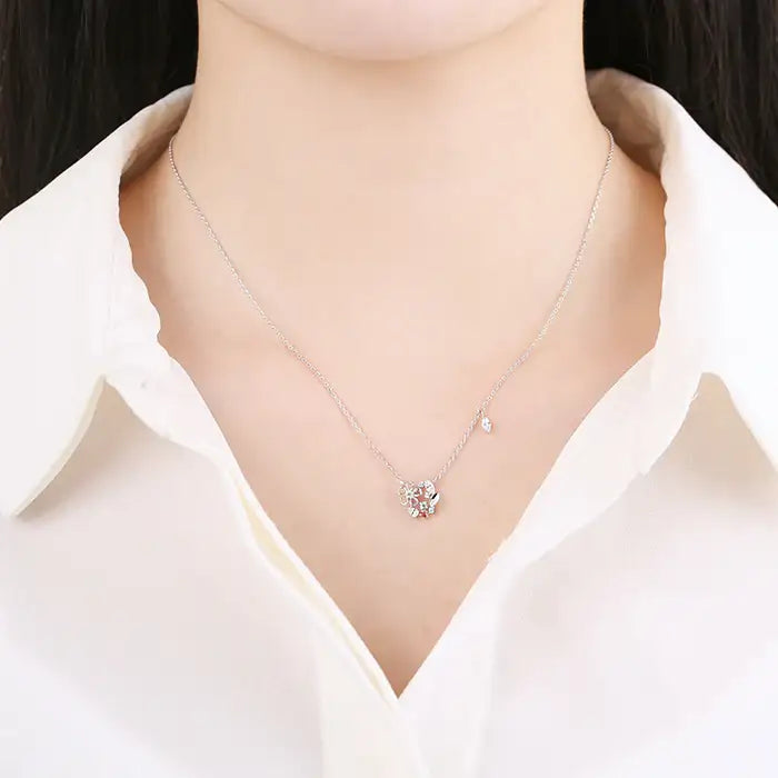 OST - January Garnet Violet Birth Flower Necklace - OST - Jewelry - Harumio