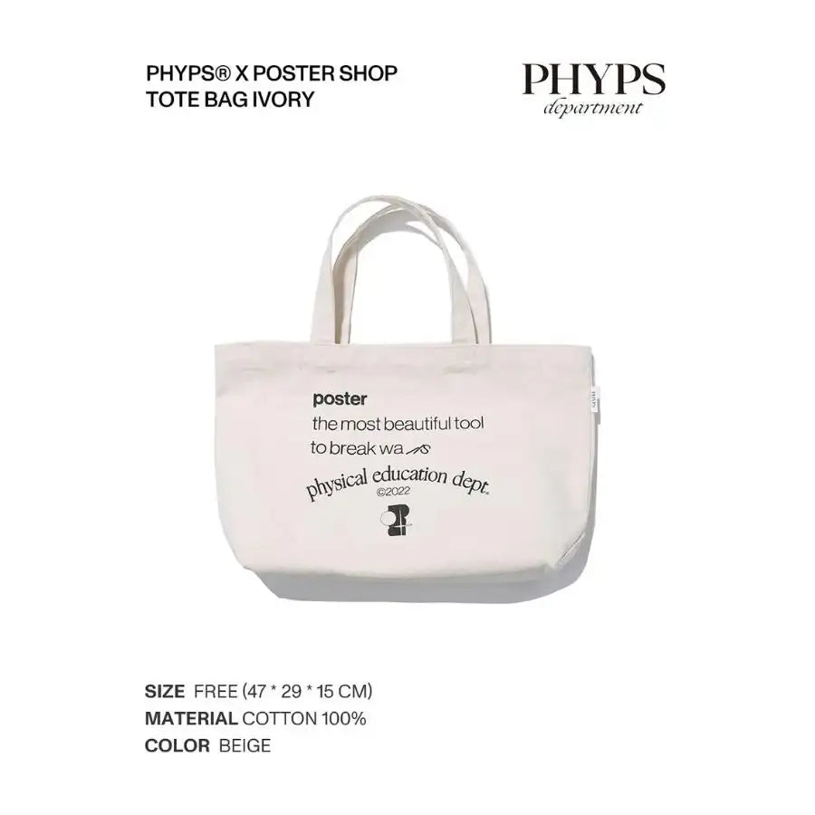Phyps X Poster Shop - Ivory Tote Bag - Phyps - Bags - Harumio