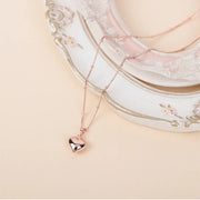 CLUE - Love Heart Rose Gold Necklace - CLUE - Jewelry - Harumio