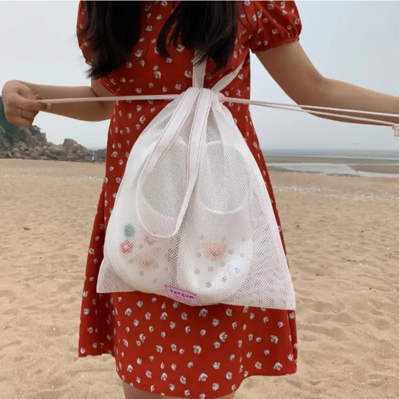 Teteum - Red Point Mesh Bag - Teteum - Bags - Harumio