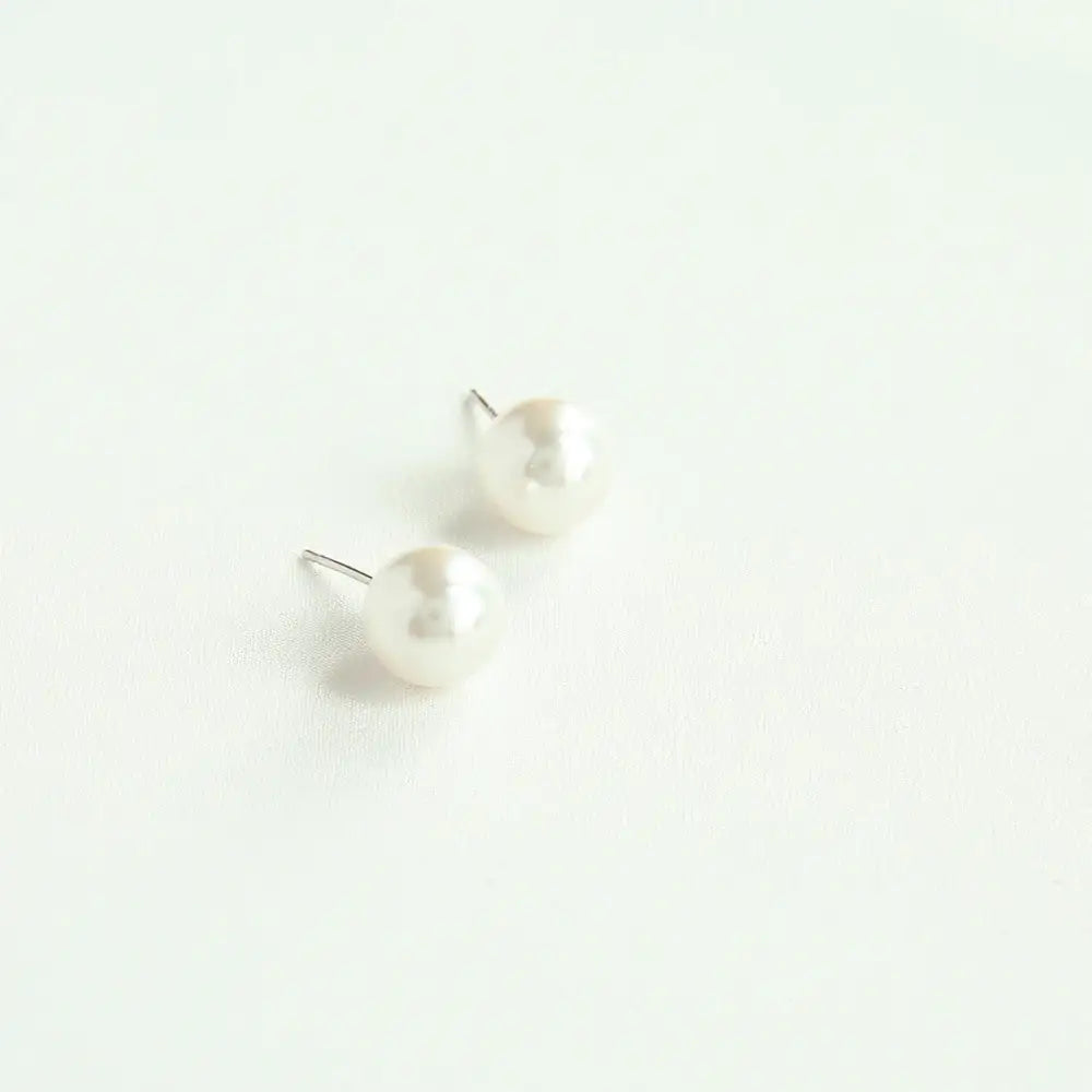 OST - Mini Silver Pearl Ball Earrings - OST - Jewelry - Harumio