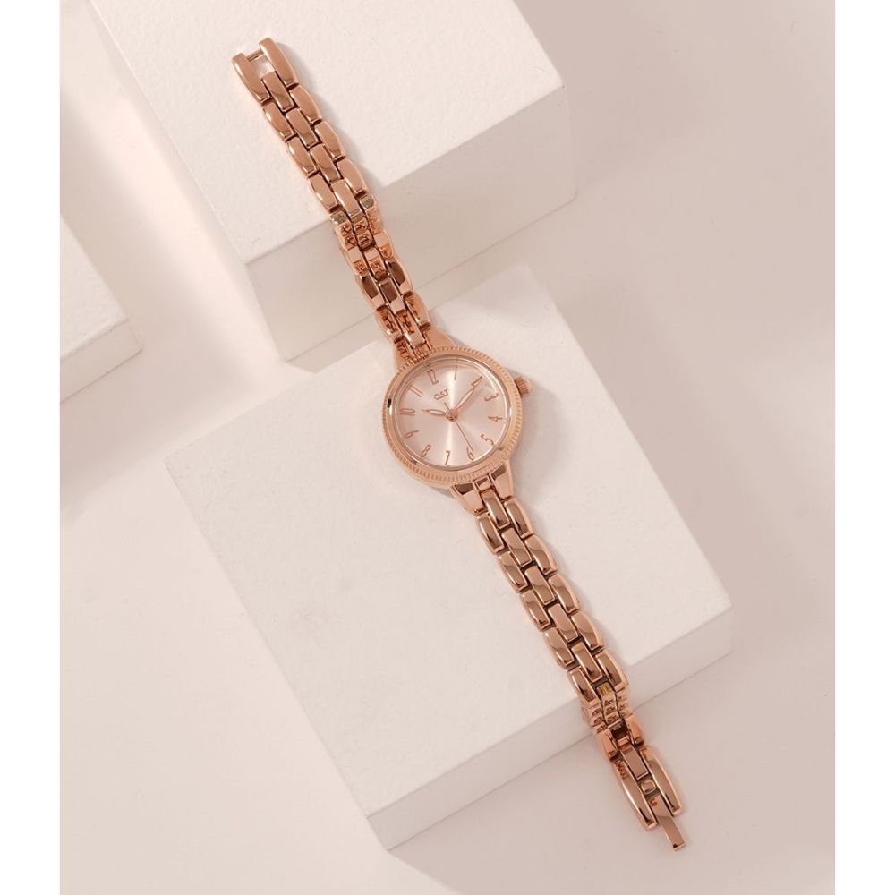 OST - Simple Basic Rose Gold Metal Watch