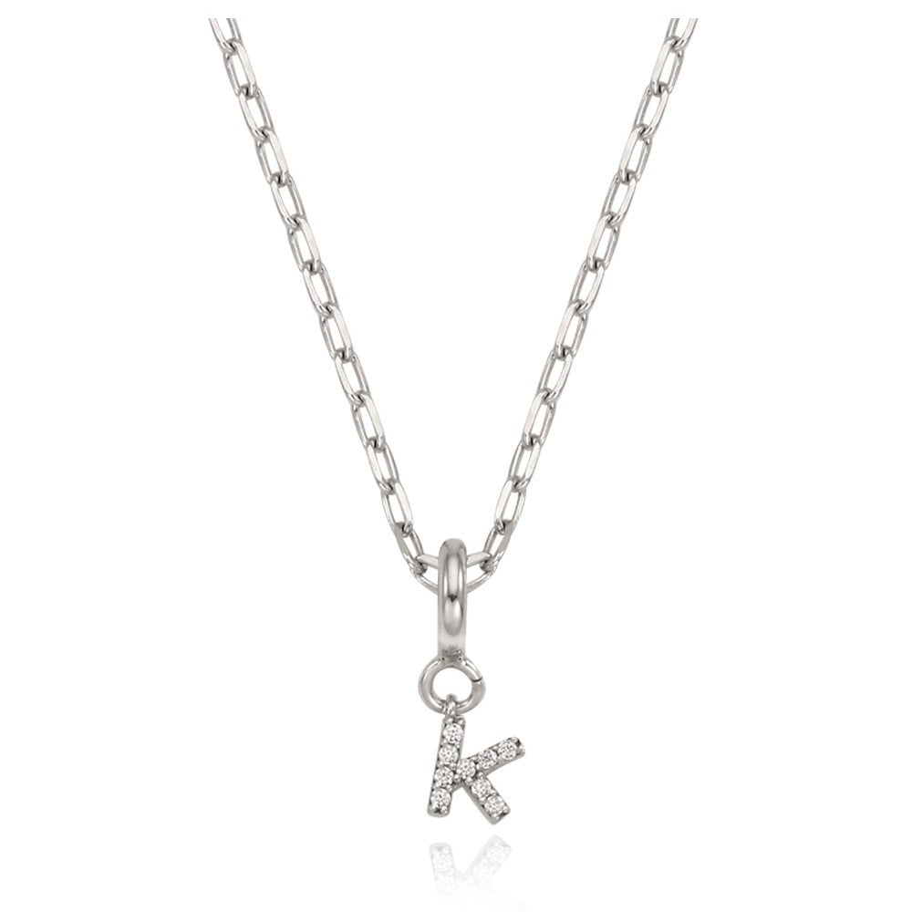 OST - 'K' Initial Silver Drop Necklace