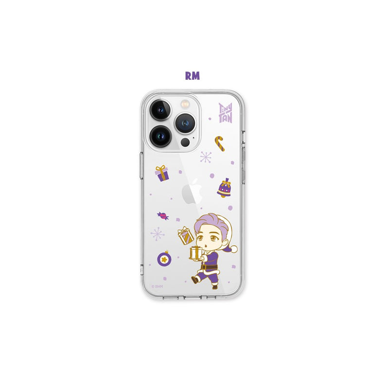 BTS - TinyTAN Purple Holidays Clear Soft Phone Case (iPhone)