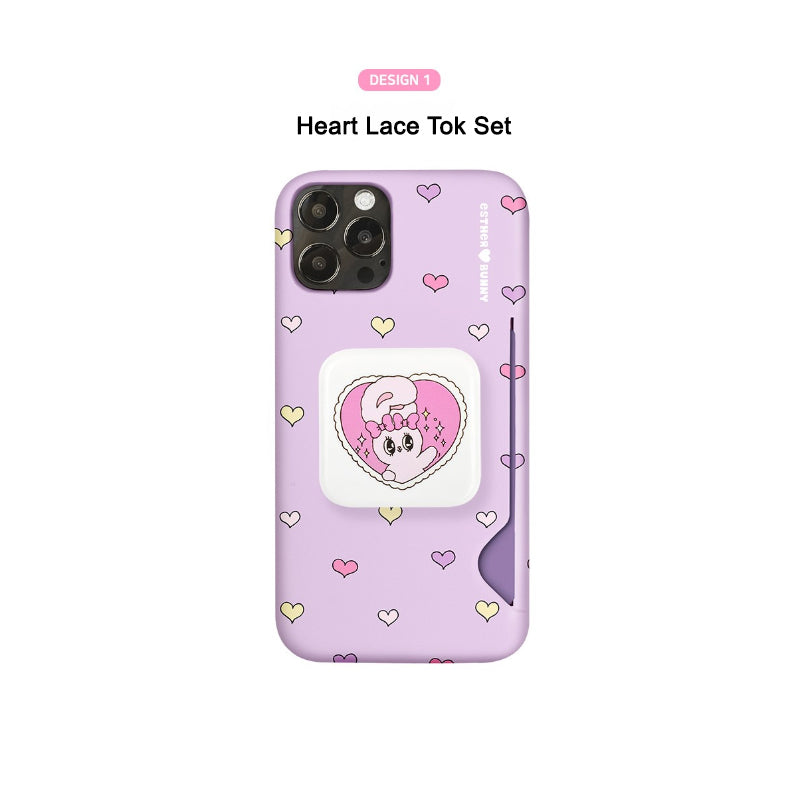 Esther Bunny - Candy Mirror Tok + Card Slim Fit Phone Case Set