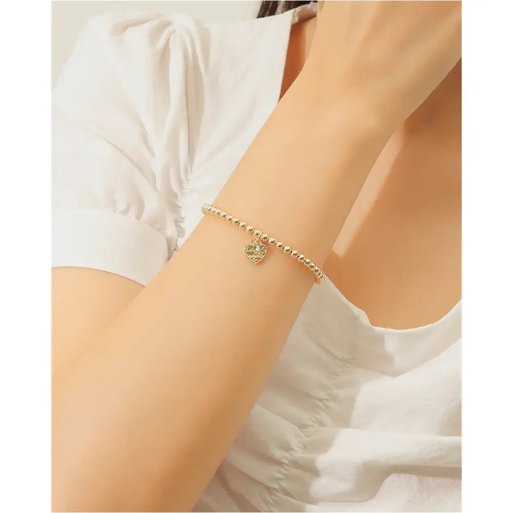 CLUE - 14K Gold Filled Eternal Peridot Stone Heart Bracelet - CLUE - Jewelry - Harumio