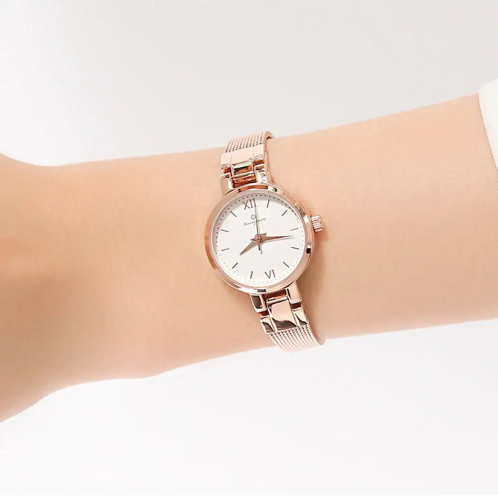 OST - Dream & Luck Cheer Minimalist Rose Gold Women's Mesh Watch - OST - Watch - Harumio