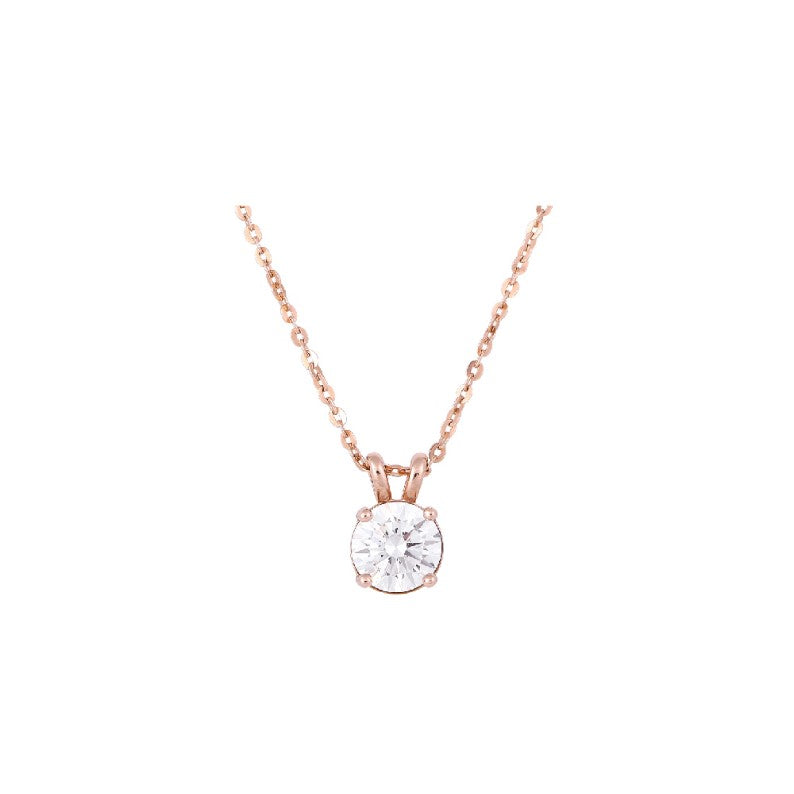CLUE - Dangle Diamond Rose Gold Necklace