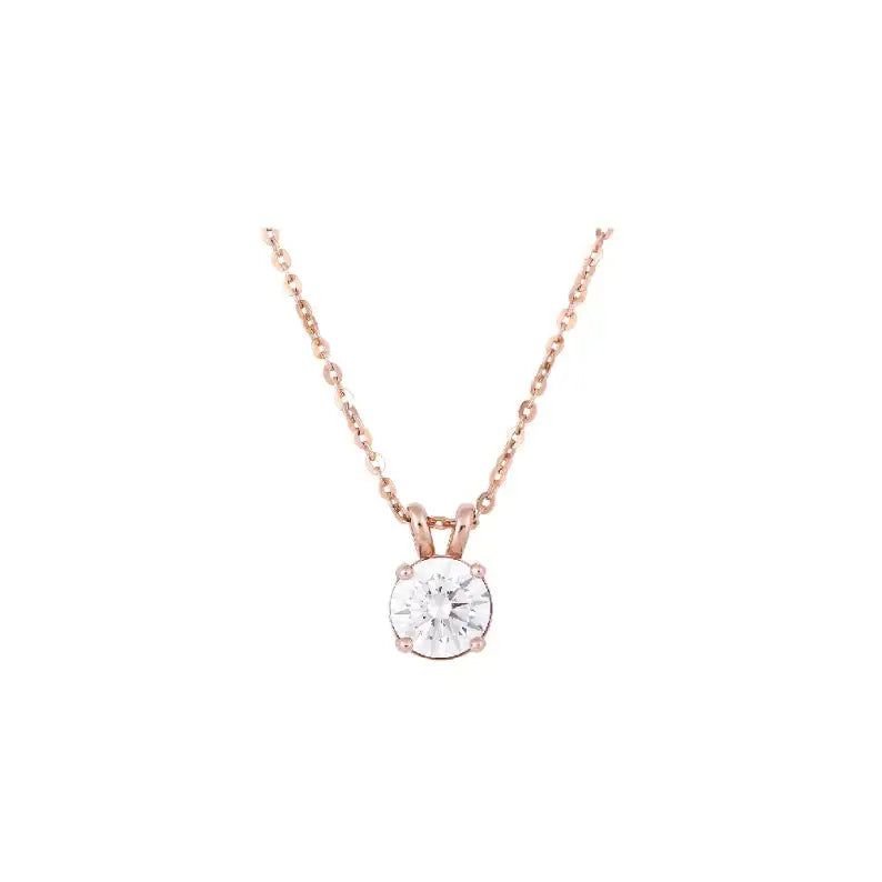 CLUE - Dangle Diamond Rose Gold Necklace - CLUE - Jewelry - Harumio
