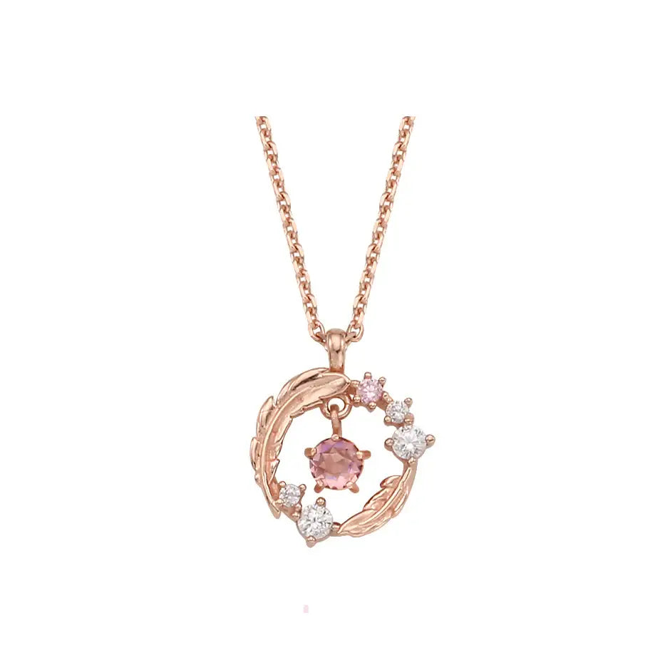 CLUE - Good Fortune January Feather Silver Necklace - CLUE - Jewelry - Harumio