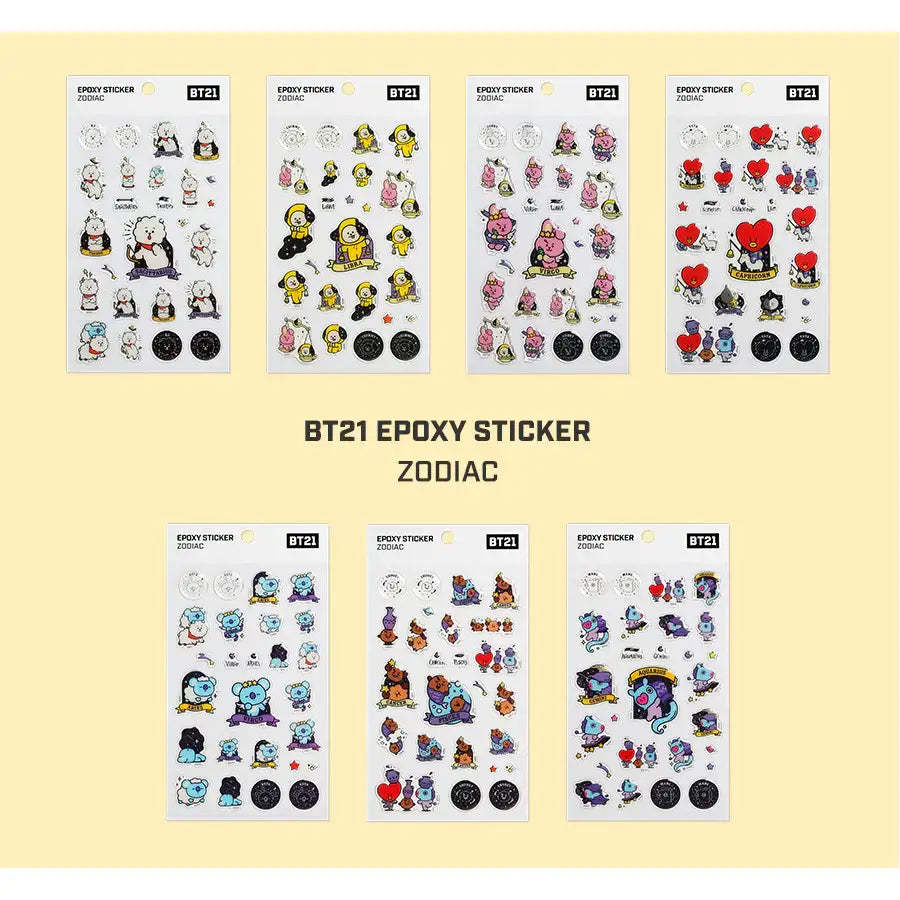 BT21 x Monopoly - Universtar Epoxy Sticker - Zodiac - Monopoly - Accessories - Harumio