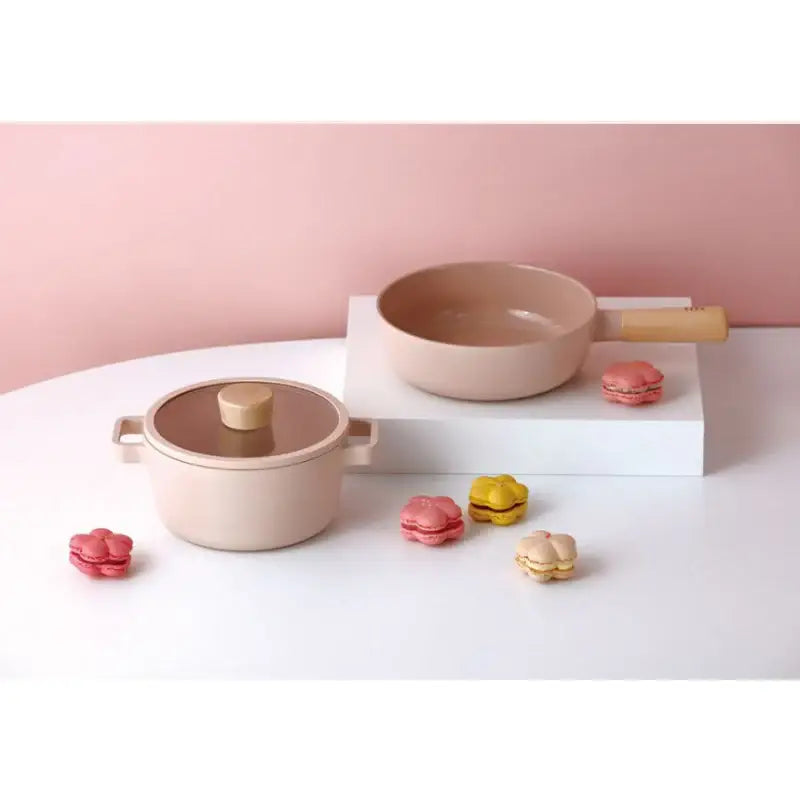 Neoflam - FIKA Mini Peach Pot and Wok Set - Neoflam - Kitchenware - Harumio