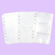 Yudaeng - A6 - 6 Hole Diary Clear File Storage Inlay - Yudaengdotcom - Binder Pockets - Harumio