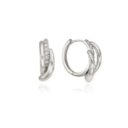 OST - Triple Line One Touch Ring Earrings - OST - Jewelry - Harumio