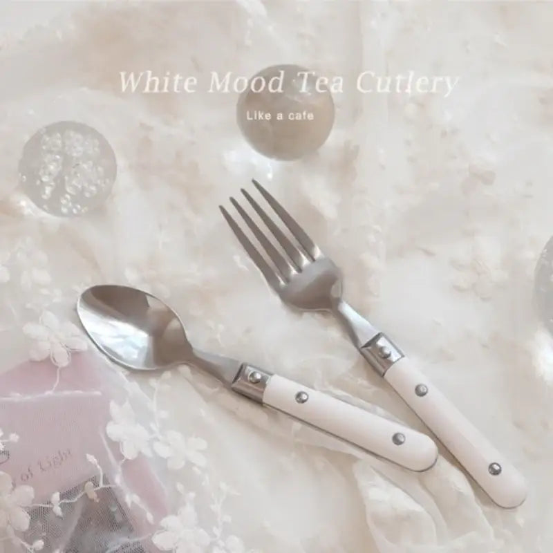 Like A Cafe - White Mood Tea Cutlery - Like A Cafe - Home & Living - Harumio