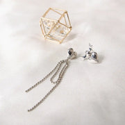 Bloom x Linky Laboratory - Heart Freezing Unbalanced Silver Earrings - Bloom x Linky Laboratory - Jewelry - Harumio