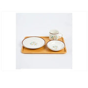 L Daisy Korean Brunch Set & Bamboo Tray - Modern House - Kitchenware - Harumio