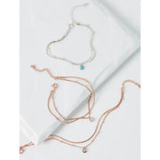 CLUE - Wish Spell Natural Stone Integrated Layered Silver Bracelet - CLUE - Jewelry - Harumio