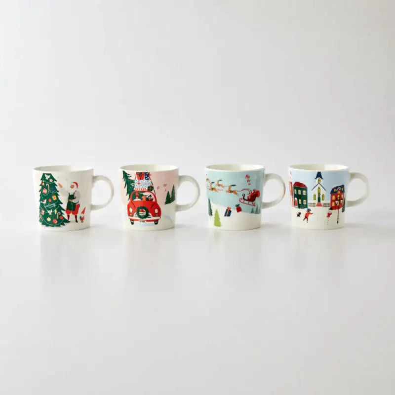 Korean Santa Fairy Village - Mug 4P Set - Modern House - Home & Living - Harumio